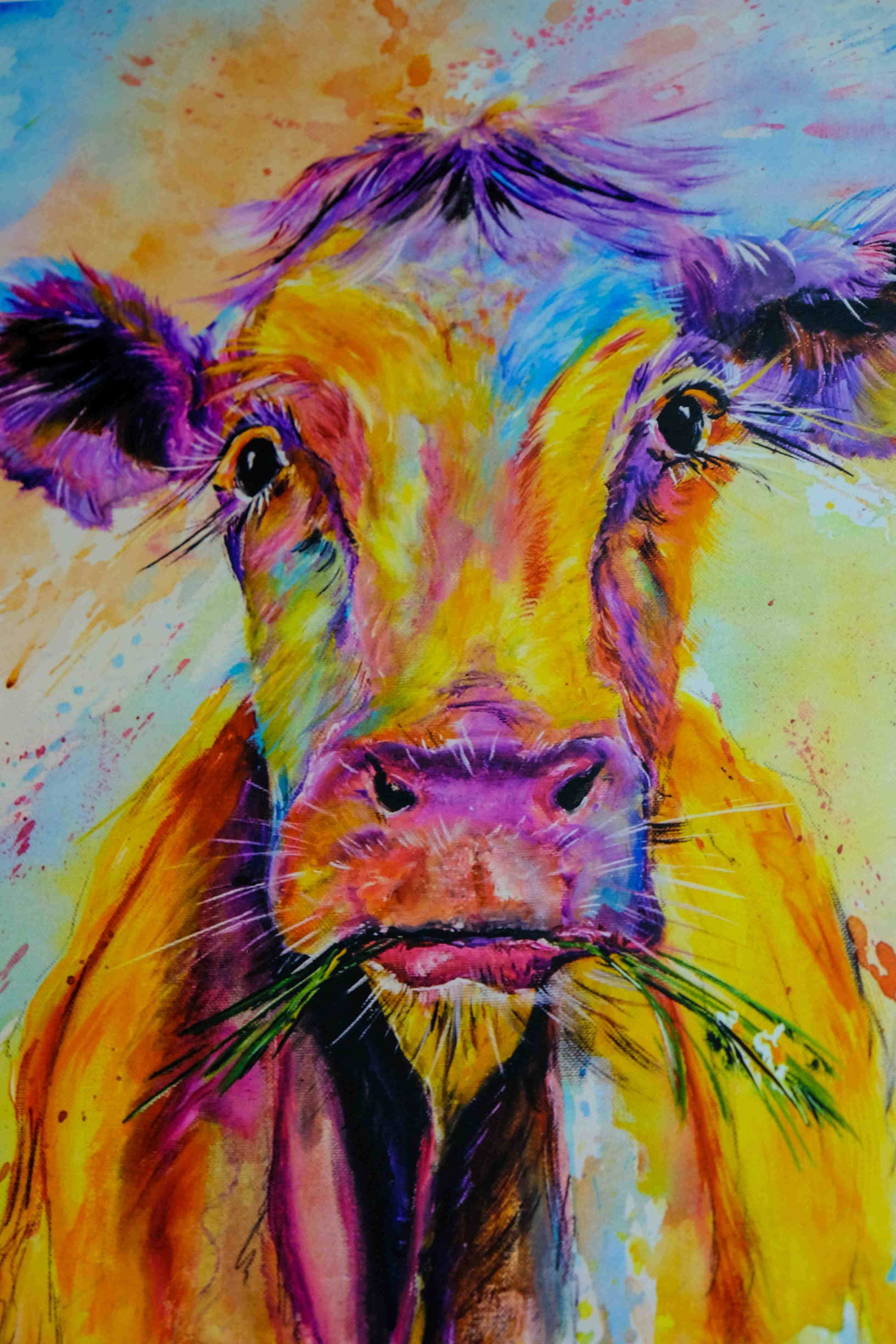 eine gemalte Kuh